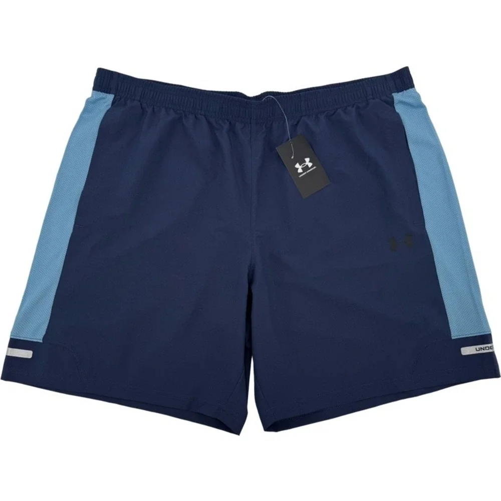 UNDER ARMOUR NEW 2XL UA Tech Utility Shorts Blue Mesh Active Training Athleisure